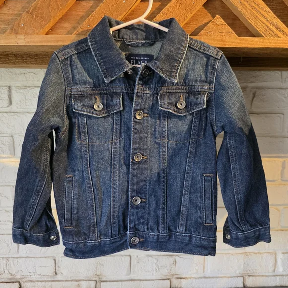 The Children's Place 100% cotton Collared Jean Jacket Size 4T - Picture 1 of 7